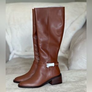 Linea Paolo Cognac Knee High Boots Size 7